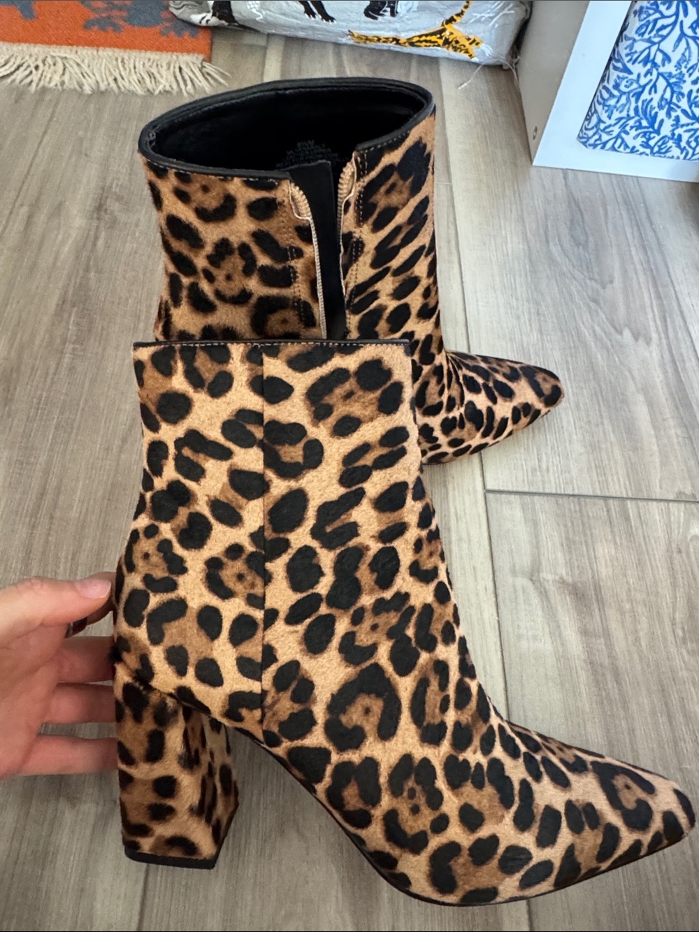 Marc Fisher leopard calf hair boots